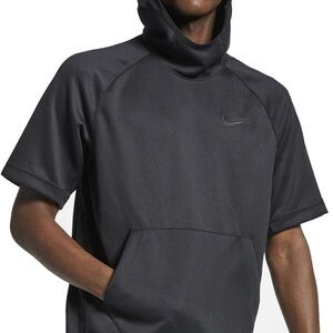 Nike Black Short Sleeve Hoodie Men’s Large Dri Fit Style in Great Condition